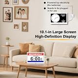 CAZOKASI DST Plug-in Digital Clock with Date Day 12 Alarms Reminder view 3