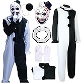 Movie Cosplay Jumpsuit White Uniform Outfit Full Set Halloween With Neck Mask Hat