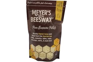 A.H. MEYER & SONS, INC. Meyer's Pure Domestic USA Beeswax, Not Imported, Additive Free Triple Filtered Pellets for All Your Do It Yourself