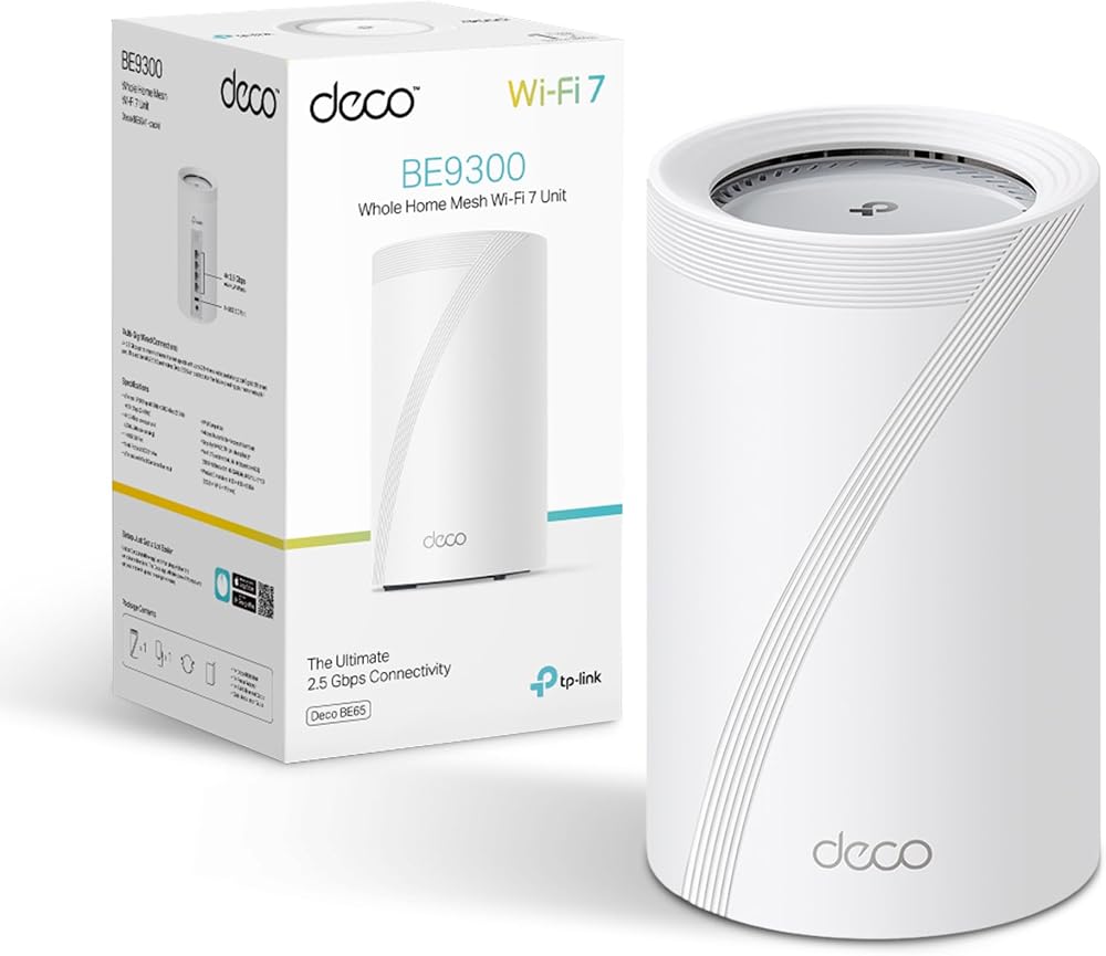 TP-Link Deco BE65 BE9300 Mbps Tri-Band WiFi 7 Router 2.5G WAN/LAN