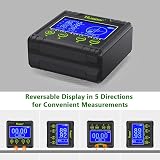 Huepar Digital Angle Gauge Protractor with Magnetic Base 0.01° LCD Inclinometer view 4