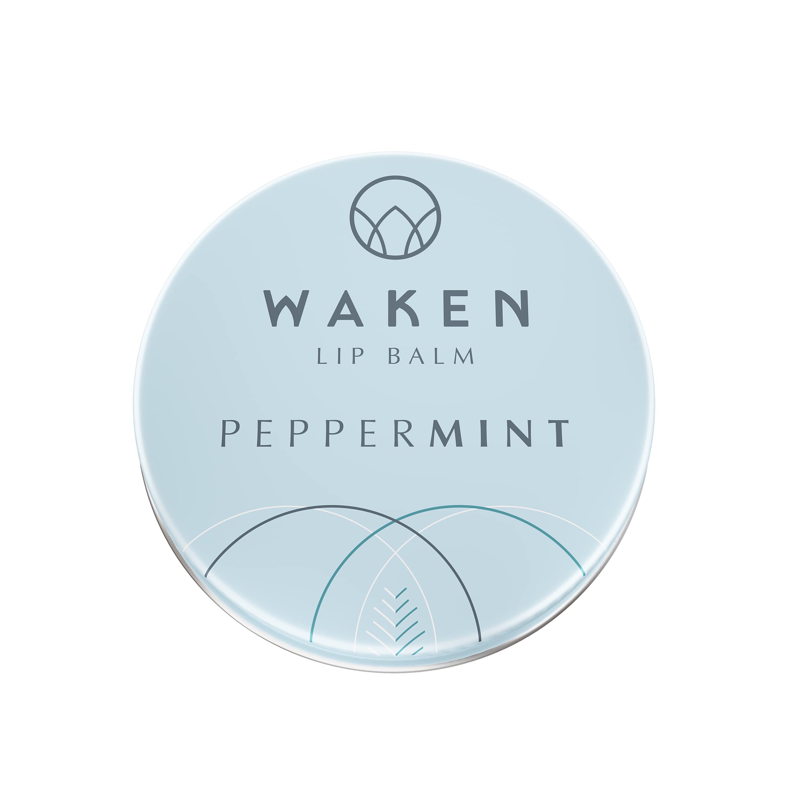 Waken, 15ml Rich & Nourishing Lip Balm, Peppermint, Fresh & Cool Natural Flavour, Vegan, Vitamin E, Shea Butter & Cocoa Butter, 100% Natural, No Petroleum Jelly, Sustainable Packaging