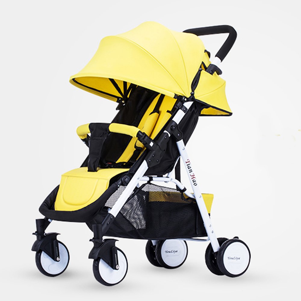 yellow stroller travel system