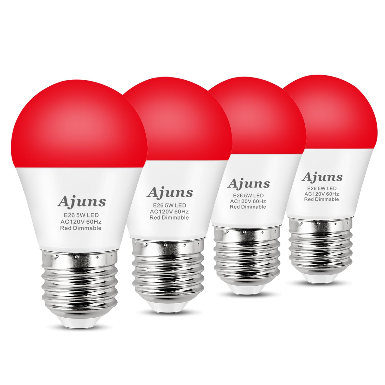 Photo 1 of LED Red Sleep Light Bulb Dimmable, 100% Blue Light Blocking Bulb 630nm Promoting Melatonin Red Light Bulbs, A15 5W E26 Base Dim Light Bulbs for Bedroom, Baby Nursery,4 Packs