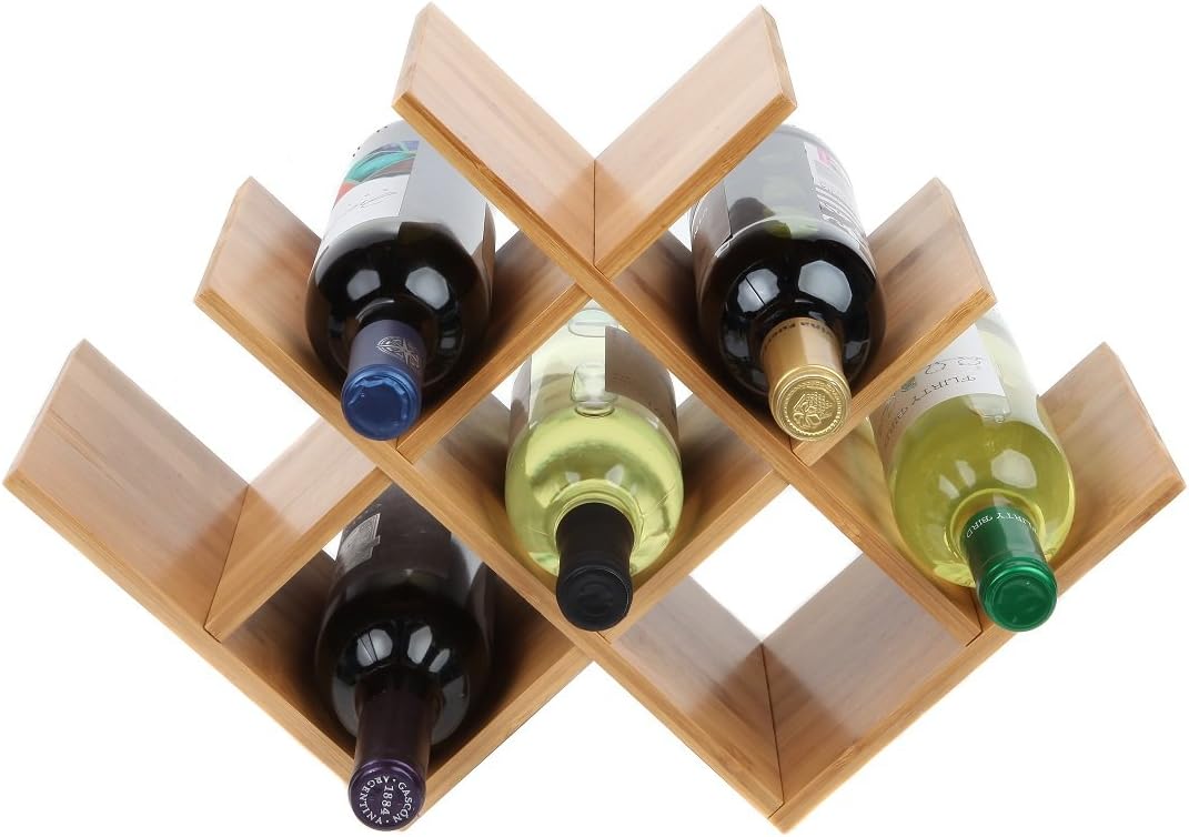 Lily's Home Countertop Butterfly Shape Bamboo Wood Wine