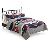 Pendleton King Quilt Set &ndash; 100% Cotton 3 Piece Quilt Set with Shams, Soft Lightweight Bedding for King Size Bed, Gray &amp; Blue Comforter Alternative, King Bedding Set (Tecopa Hills)