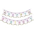 Guolz Unicorn Happy Birthday Bunting Banner Unicorn Themed Party Supplies Decorations for Girls Party Favors