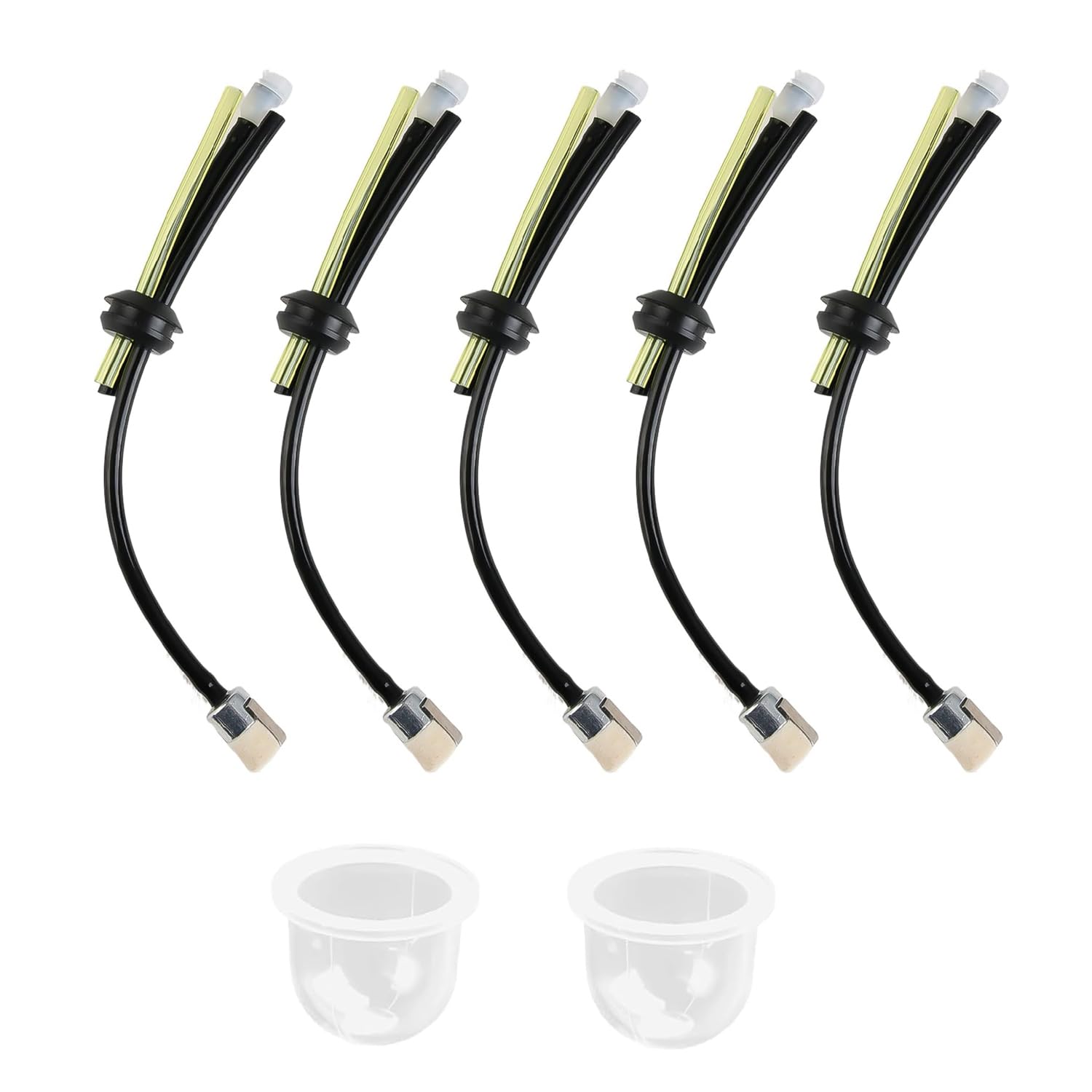 5-Piece Universal Fuel Line Kit for Strimmers and Lawnmowers, Includes Durable Fuel Hose Pipe with Air Filter and Primer Bulb – Compatible with Brushcutters, Hedge Trimmers, and Garden Tools