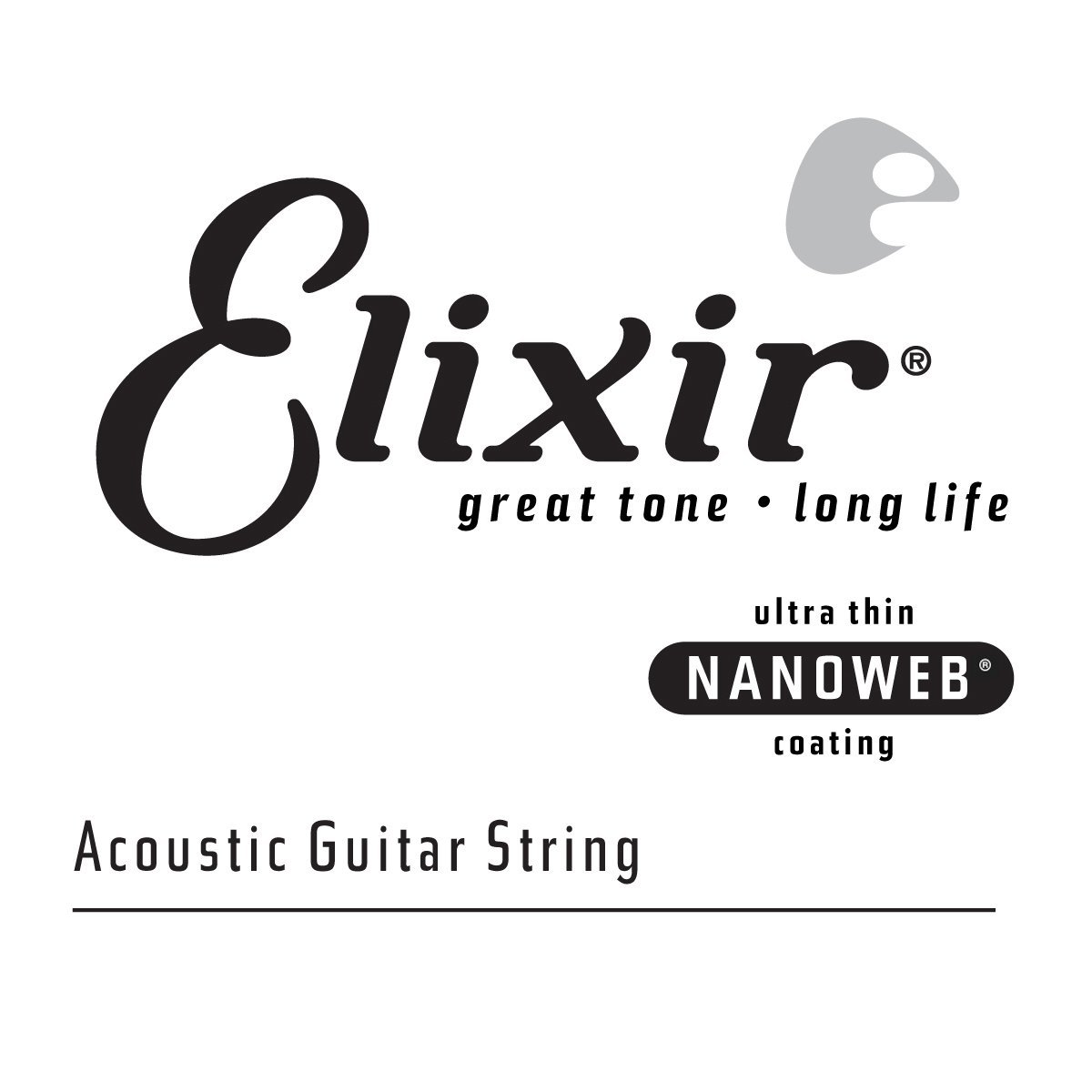 Elixir® Strings Acoustic 80/20 Bronze Single String with NANOWEB® Coating (.059)
