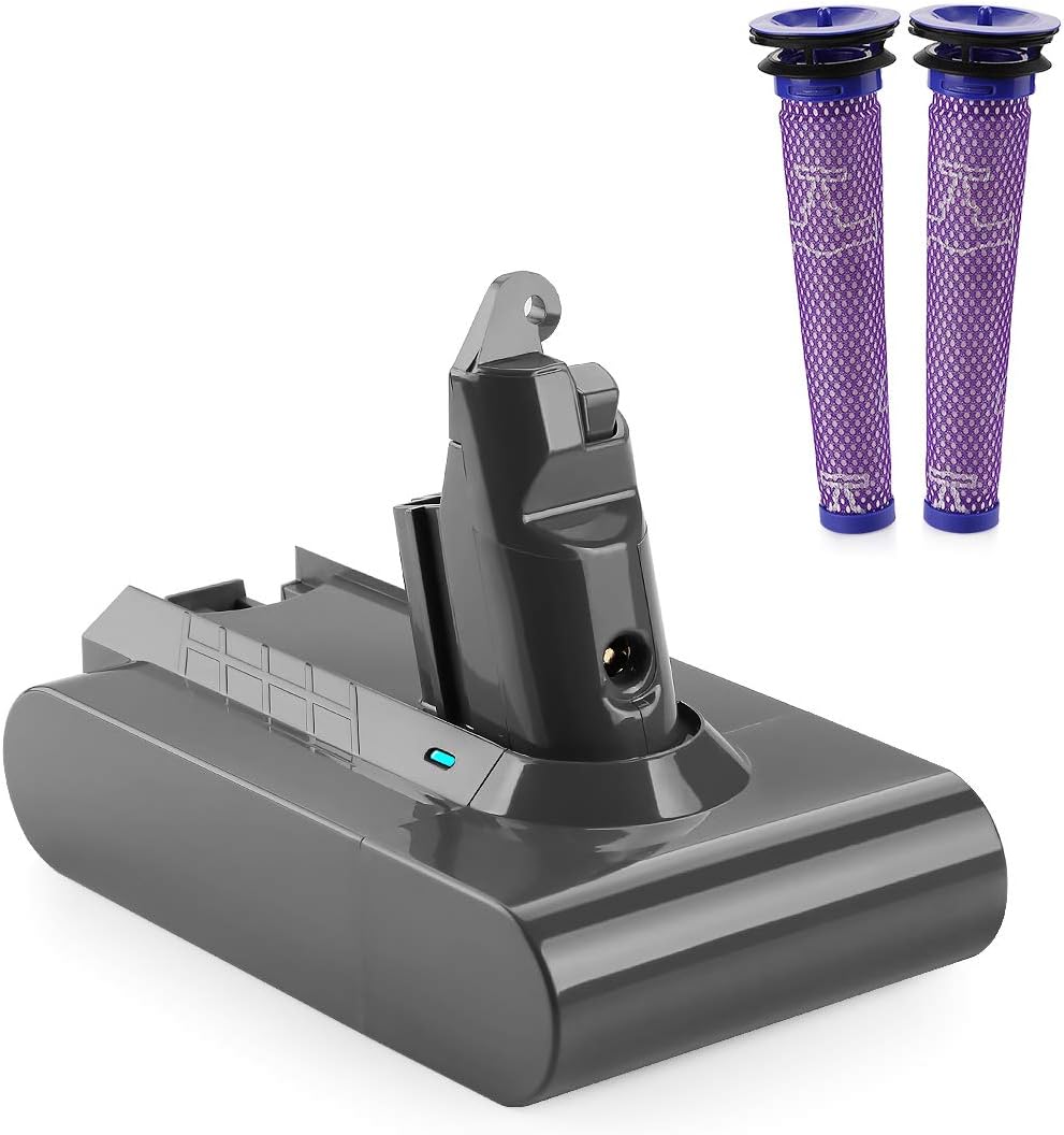 Amazon Com Powilling 21 6v 4 0ah Dyson V6 Battery Replacement For Dyson Battery V6 Sv04 Dc58 Dc59 Dc61 Dc62 Dc72 Dc74 Absolute Animal Motorhead Slim Include 2 Pre Fliters Home Audio Theater