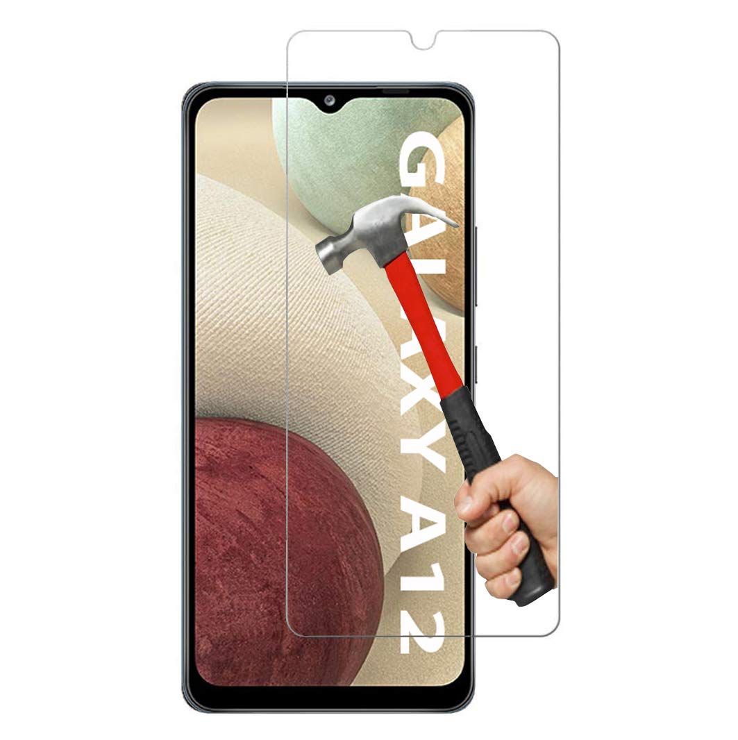 KP TECHNOLOGY Tempered Glass for Samsung Galaxy A12, Easy Bubble-Free Installation High Transparency Clear HD shatterproof Premium Screen Protector for Samsung Galaxy A12