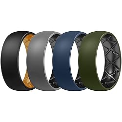 Egnaro Silicone Ring Men 1/4/6/7 Multipack of