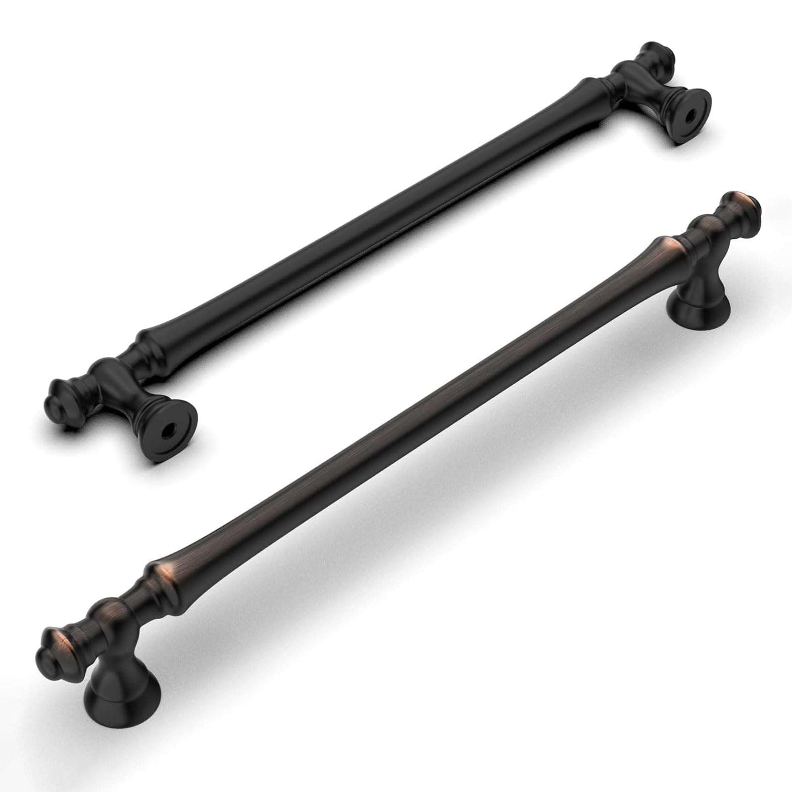 Photo 1 of Amerdeco 10 Pack Oil Rubbed Bronze Cabinet Pulls 6.3 Inch(160mm) Hole Center Cabinet Hardware Kitchen Cabinet Handles for Bathroom Drawer Pulls Dresser Pulls ZH0014…