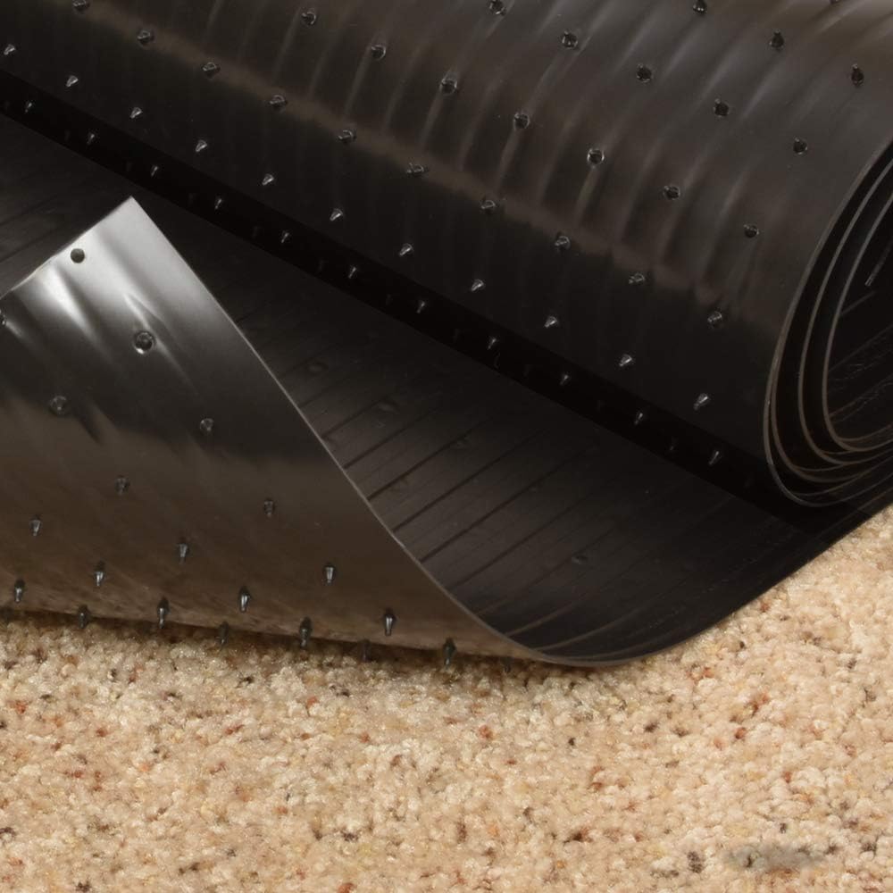 Resilia Black Plastic Carpet Runner/Protector Embossed