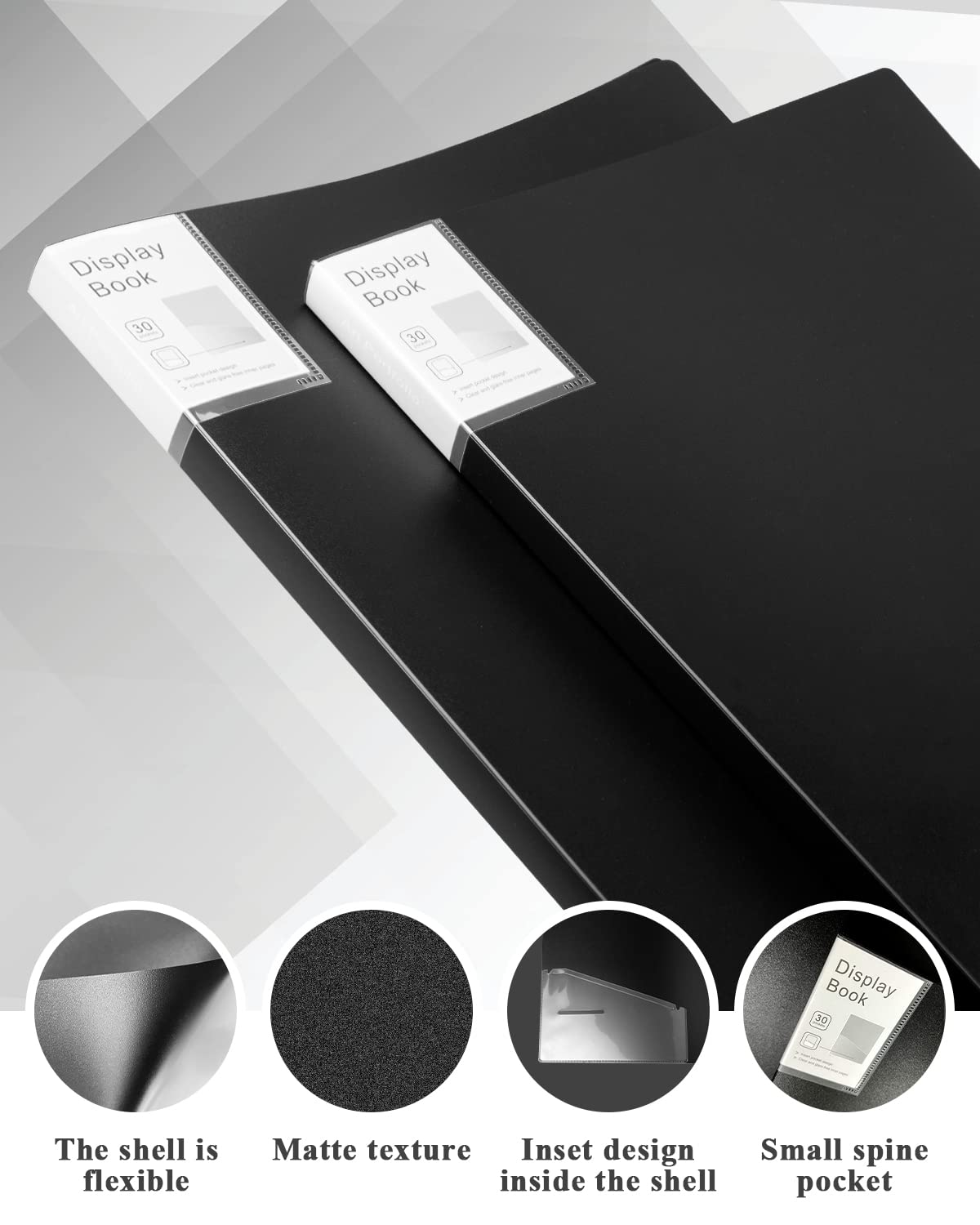 Perspex Folder Mua Art Portfolio 4 Packs Portfolio Folder with Plastic Sleeves ...