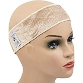 YANTAISIYU 1 piece Wig Grip Band for Women Adjustable Non-Slip Wigs Scarf Grip Headband for Keeping Wig in Place (Beige)