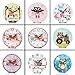 BloomingJS Wooden Wall Clock Owl Modern style Round Vintage Rustic Home Kitchen Office Room Decor (Pattern 1)