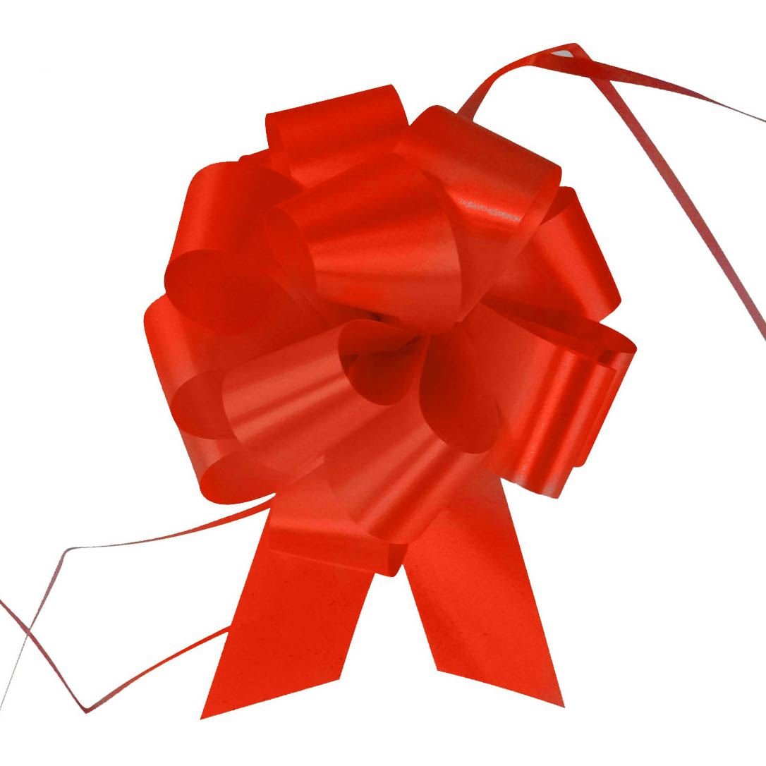 Wedding Florist Pullbows Pull Bow Pew Car Ribbon 18mm 30mm 50mm Size - Red[30mm,20 Bows]