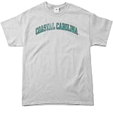 NCAA Coastal Carolina Chanticleers 100-Percent Pre-Shrunk Vintage Arch Short Sleeve Tee, Medium, Sport Grey