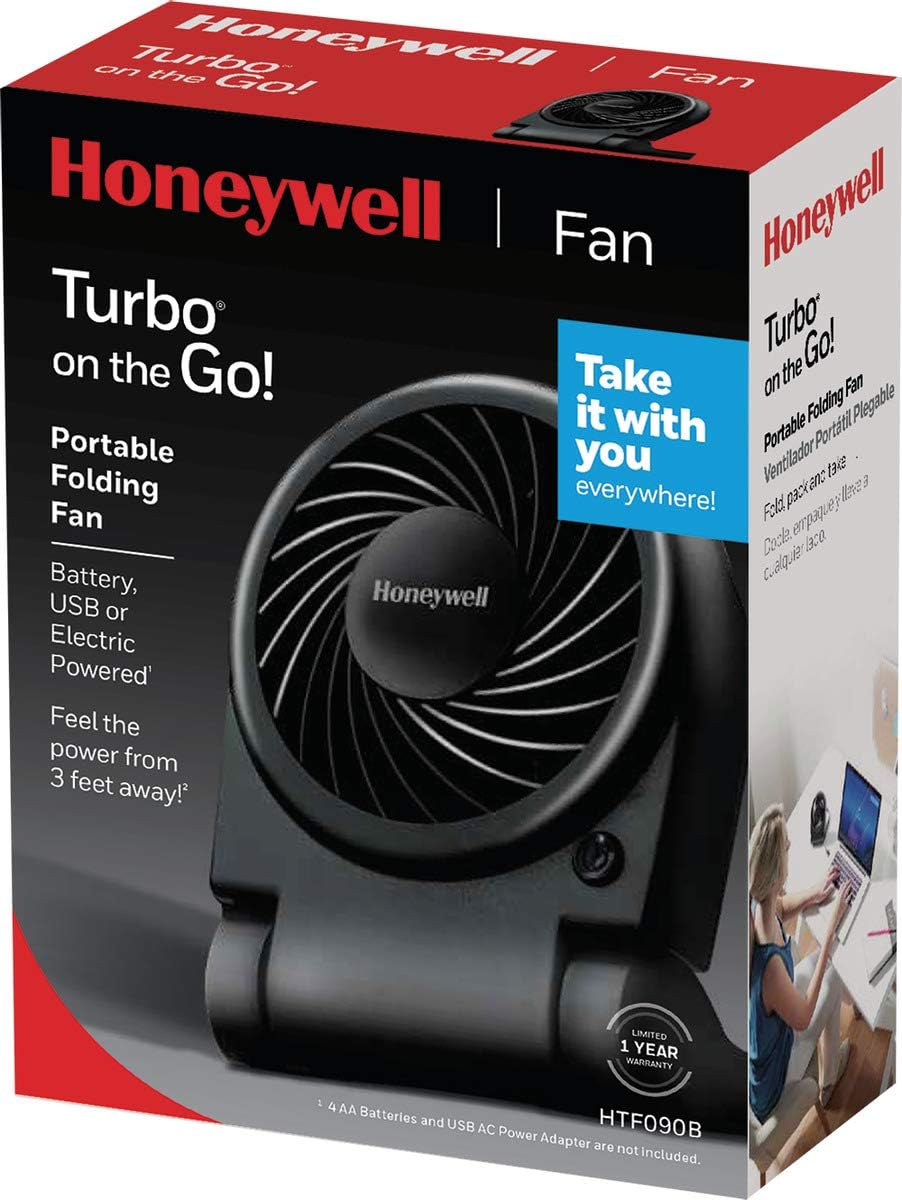 Honeywell HTF090B Turbo on the Go Personal Fan Black: Home & Kitchen