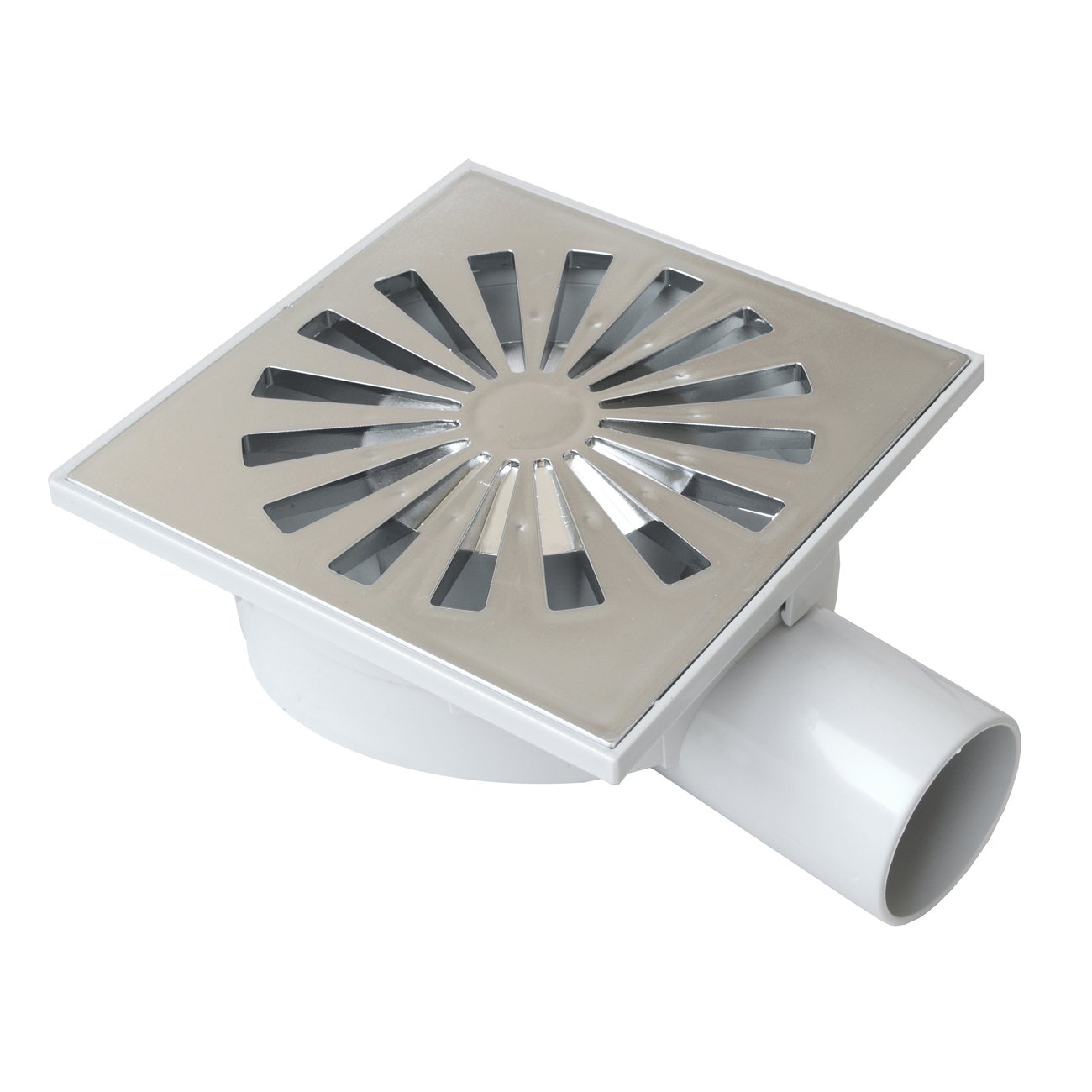 First Plast CHABS15M 150mm x 150mm ABS Silver Chrome Siphon Latch