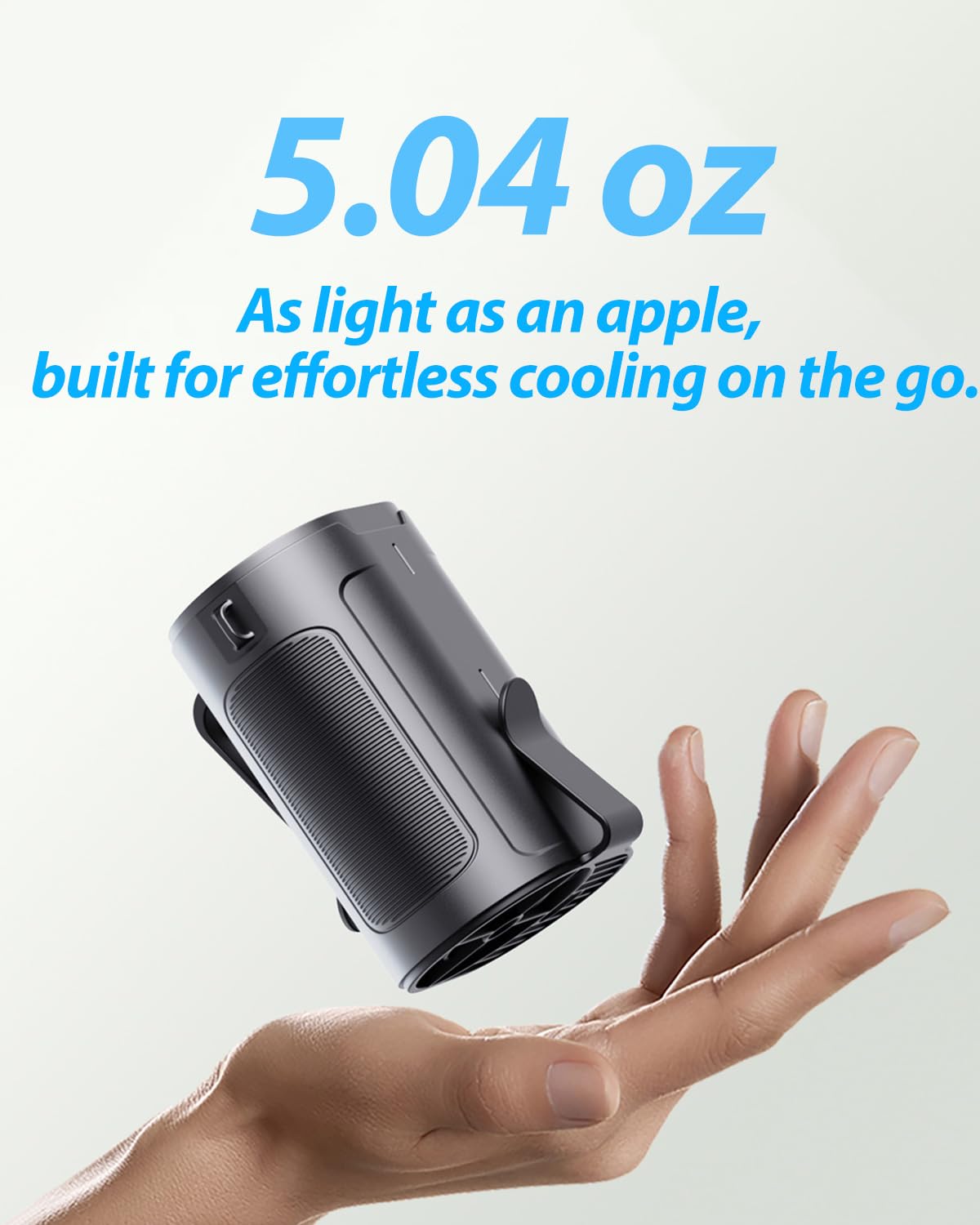 BARITO Portable Waist Fan, Wearable Shirt Fan Rechargeable with 25H Battery Life, 6600RPM Strong Wind, 4-in-1 Hands-Free Cool Clip Fan Under Shirt Quiet & Portable – For Work, Travel, Outdoors - Black