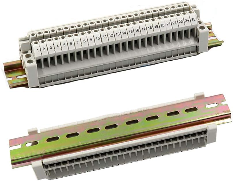 Her Kindness DIN Mounting Rail 35mm Width Slotted Design Steel Rail 8in/20cm Long,for DIN Rail Terminal Series and Contactor(3pcs) - Image 5
