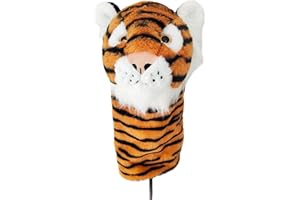 Xroufi Cartoon Plush Tiger Golf Club Head Cover Animal Protector Fit Golf Driver Fairway Woods
