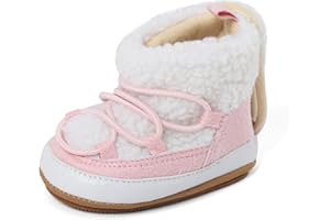 ESTAMICO Baby Girl Plush Winter Snow Bowknot Boots