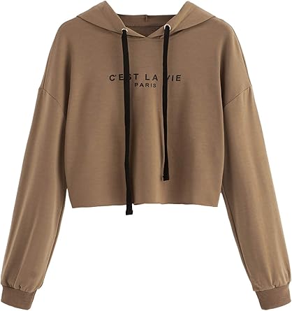 drawstring bottom crop hoodie