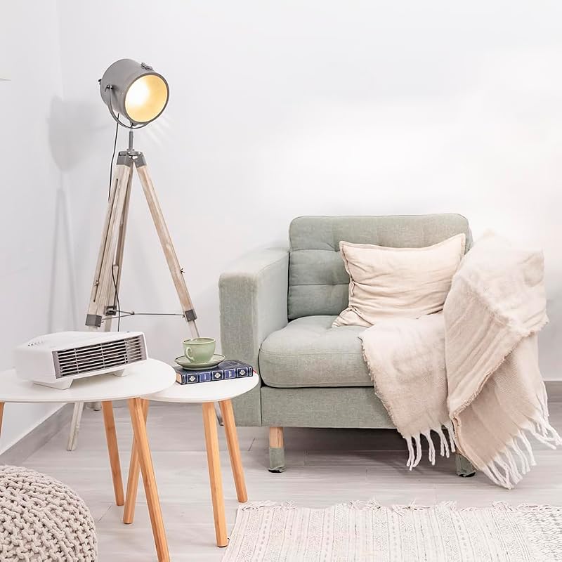 Termoventilatore Readywarm 3000 Horizon White. 3000W, Riscalda Fino 28M². Termostato Regolabile, Facile Trasporto, Funzionamento Silenzioso, Sicurezza Surriscaldamento. Ideale Per Ogni Stanza.