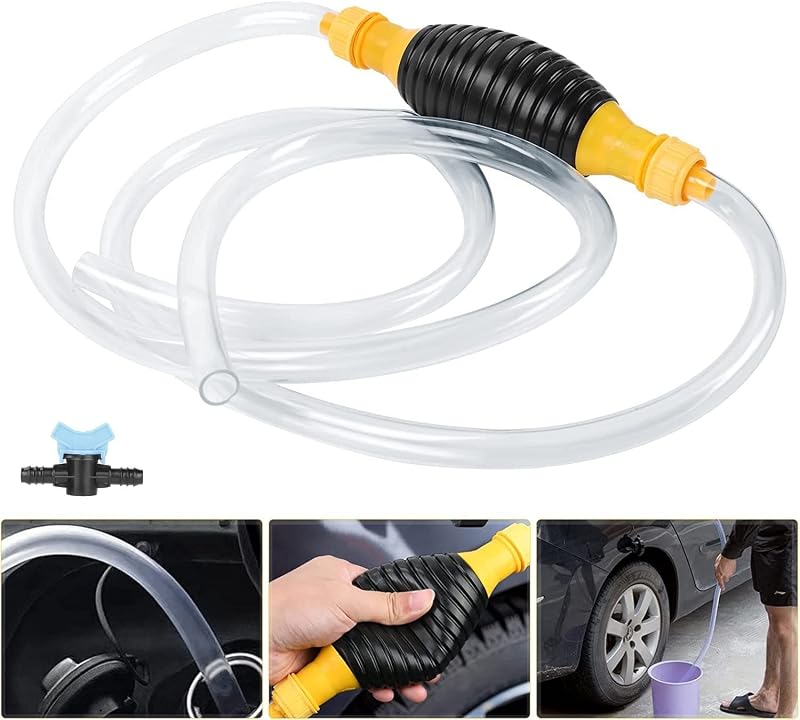 Flintronic Fuel Syphon Pump Large Inner Dia 15 mm with 2 m Hose Manual