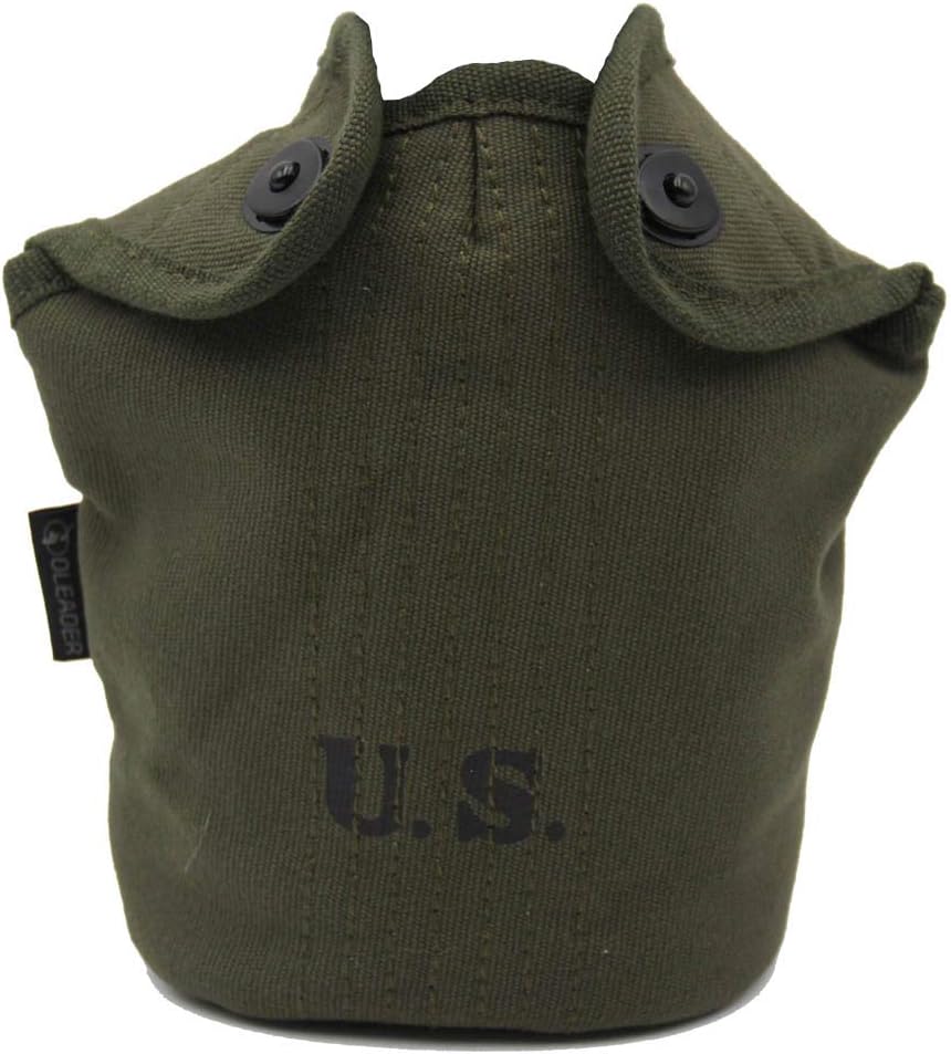 Oleader WW2 U.S. Army Canteen & M1910 Canteen Cover (PouchGreen