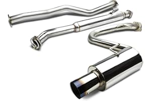 DNA MOTORING CBE-STC04-T2-BT Stainless Steel Cat Back Exhaust System [Compatible with 04-10 Scion tC Coupe 2.4L]