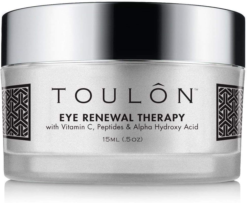 TOULON Skincare Eye Renewal Therapy with Vitamin C, Peptides & Alpha Hydroxy Acid 15ml (. 5 oz)
