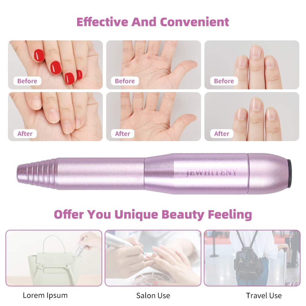 Electric Nail Drill Professional 25000RPM Portable Manicure Pedicure Polishing Shape Tools Efile Nail File Drill Kit For Acrylic, Removing Acrylic Gel Nails: Beauty