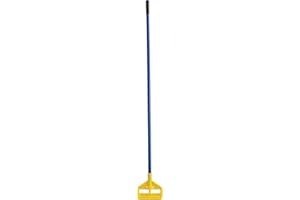 Rubbermaid Commercial Products Invader Fiberglass Wet Mop Handle, 60-Inch, Blue, Heavy Duty Mop Head Replacement Handle for Industrial/Household Floor Cleaning, Quick Change Mop Head Handle