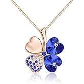 Kruckel Necklace for Women, Trendy, Cute, Elegant for Wedding Bridal Brides Valentine Gift Birthday Woman Mother Day, made with Austrian crystals