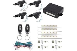 X AUTOHAUX 4 Doors Central Lock Locking System Car Keyless Entry Kit with Actuator - Only for 12V Vehicles