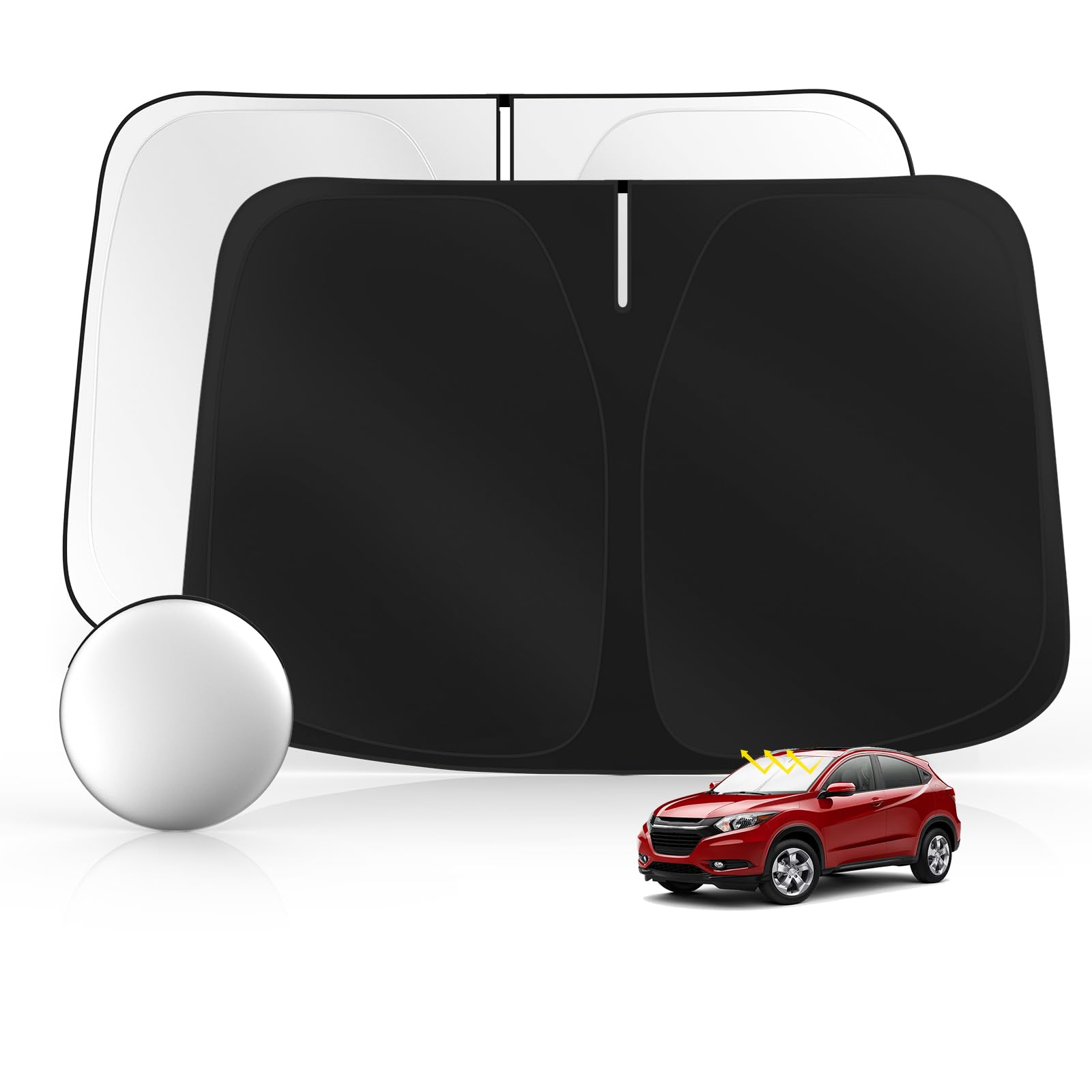 Photo 1 of Sulagi Windshield Sun Shade for Honda HR-V 2016-2022 Foldable HRV Sunshade Custom Fit Front Window Car Interior Accessories Protector Blocks UV Rays