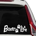 Boxer Life Decal Vinyl Sticker|Cars Trucks Vans Walls Laptop| White |7.5 x 2.5 in|CCI478