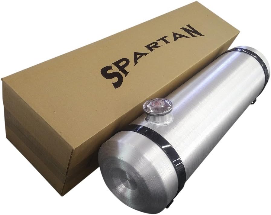 10x24 End Fill Spun Aluminum Round Gas Tank- 8 gallon- 1/2 NPT- Tractor Pull-Rat Rod- Hotrod- Gassers- Sandrail- Dune Buggy- Offroad- Made in USA