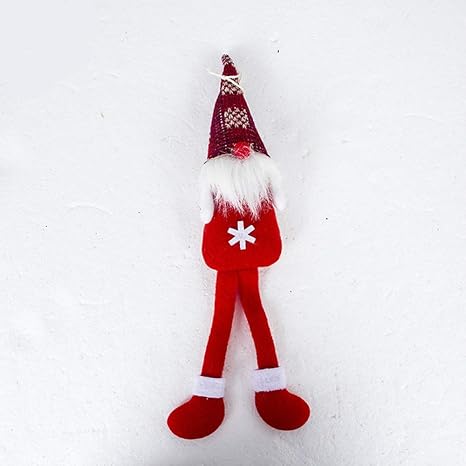 Amazon クリスマスツリー足の長い人形のペンダントクリスマスツリーのペンダント飾りクリスマスの装飾 足の長い人形 赤 クリスマスツリー ホビー