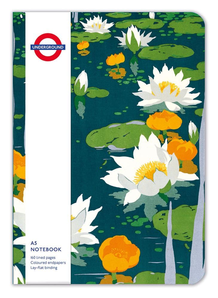 Museums & Galleries Transport For London Kew Gardens Water Lilies A5 Notebook