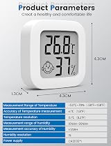 Houdian Mini Digital Indoor Thermometer Hygrometer High Accuracy - Temperature view 4
