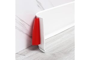 Trimold Peel and Stick Baseboard Trim, Self-Adhesive Chair Rail Molding, Flexible Caulk and Trim Strips for Floor Wall Base Cove and More, 20ft x 4in