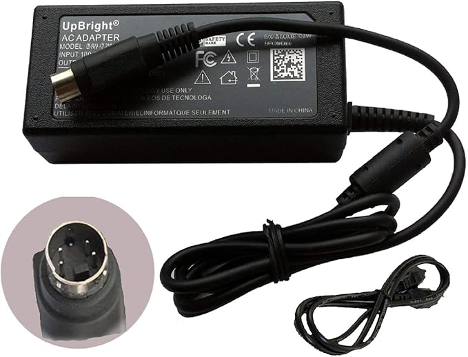 UpBright 4Pin Mini DIN 5V 12V AC/DC Adapter Replacement