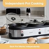 Quest Triple Slow Cooker Buffet Server 7.5L 3 x 2.5L Ceramic Pots view 8