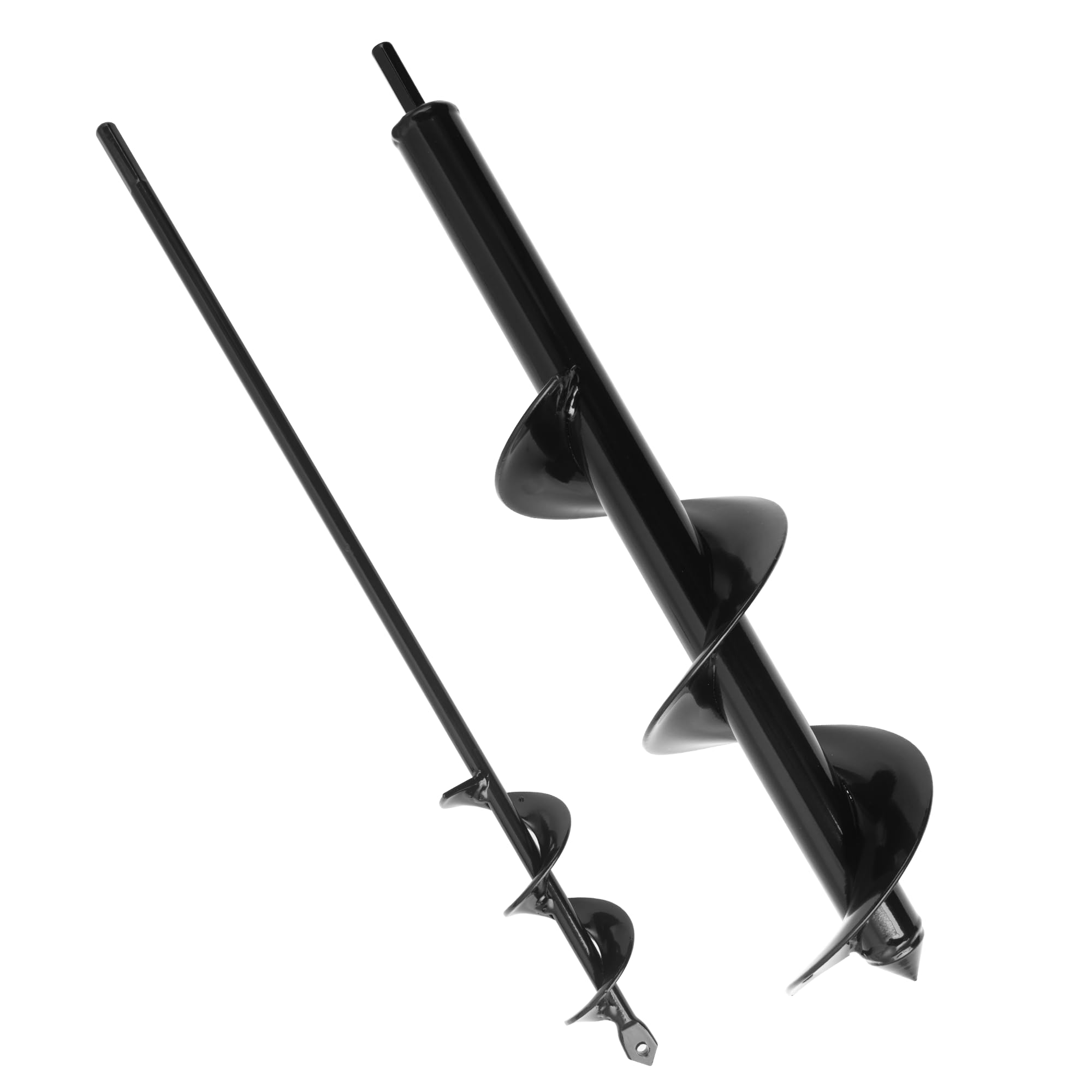 Photo 1 of KENDO Auger Drill Bit for Planting Set of 2, Garden Ground Earth Spiral Drill Bits and Bulb Planter Tool for 3/8" Hex Drive Drill, for Post Hole Digger, Bulb Bedding Digging, Plant Rapid Planter