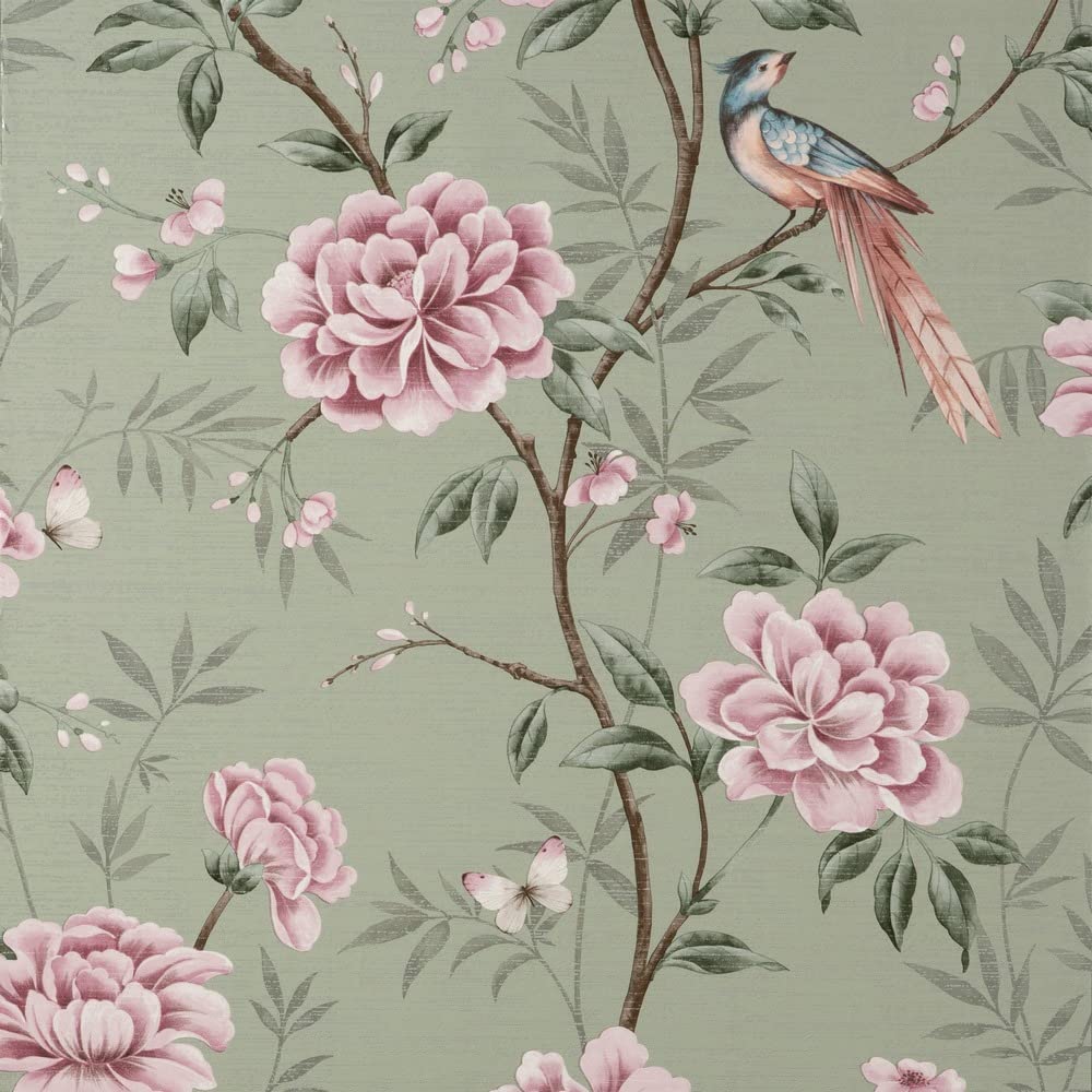 CROWN M1724 UK AKINA Floral SAGE, Green